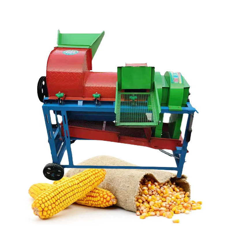 Corn peeling thresher