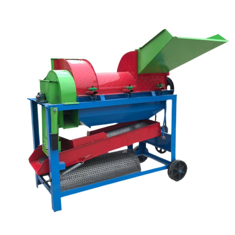 Corn peeling thresher