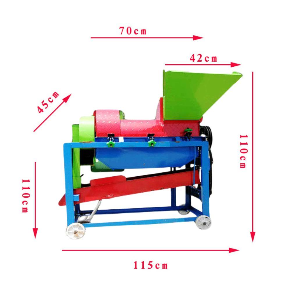 Corn peeling thresher